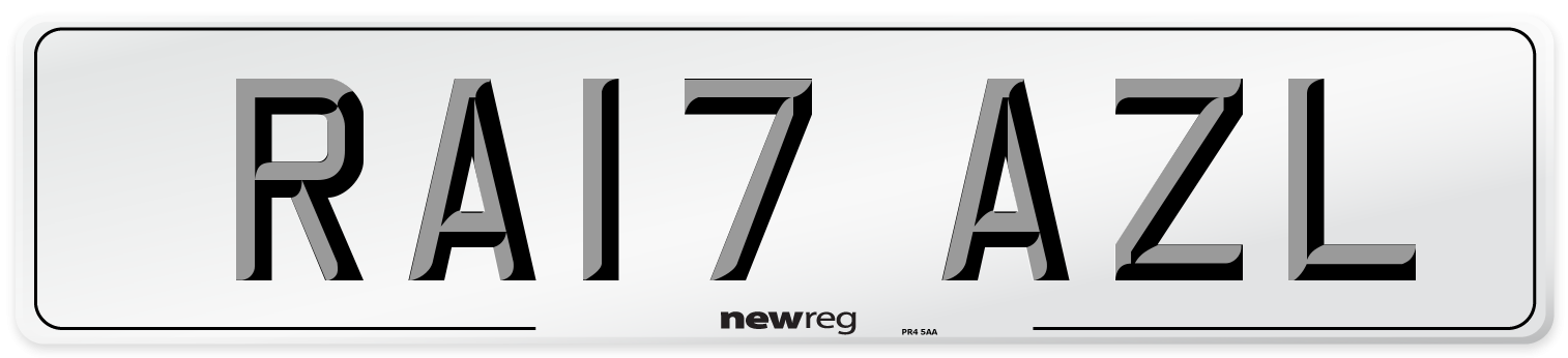RA17 AZL Number Plate from New Reg